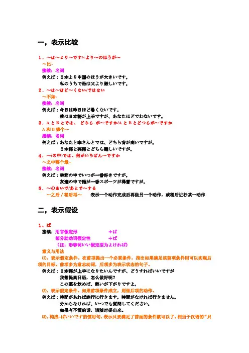 日语三级语法总结