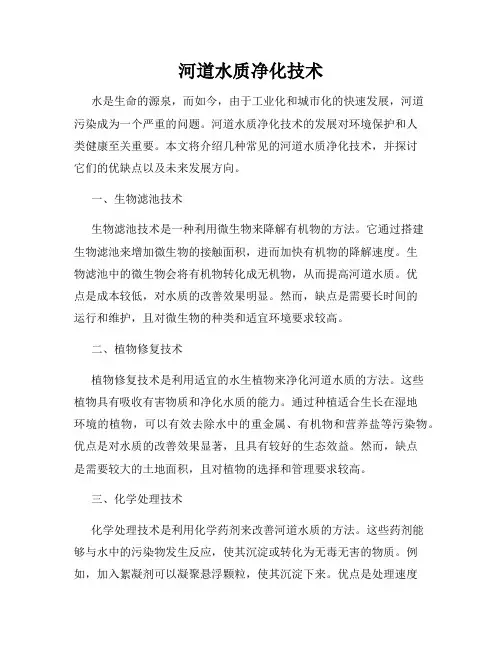 河道水质净化技术