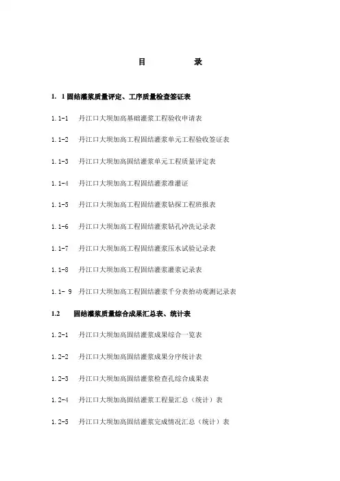 固结灌浆表样.