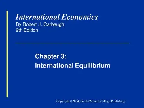 国际经济学ch03