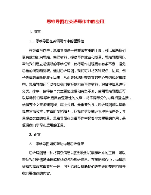 思维导图在英语写作中的应用