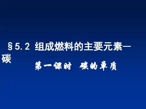 科教版九年级上第五章组成燃料的主要元素(1)