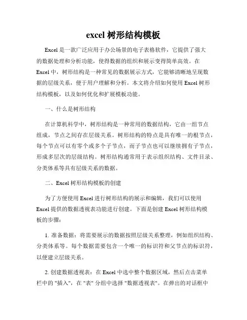 excel 树形结构模板
