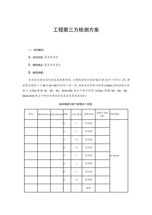 工程第三方检测方案