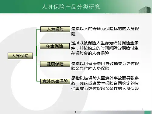 人身保险产品分类研究PPT