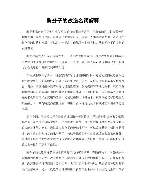 酶分子的改造名词解释