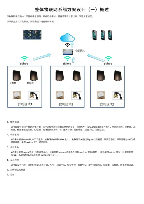整体物联网系统方案设计（一）概述