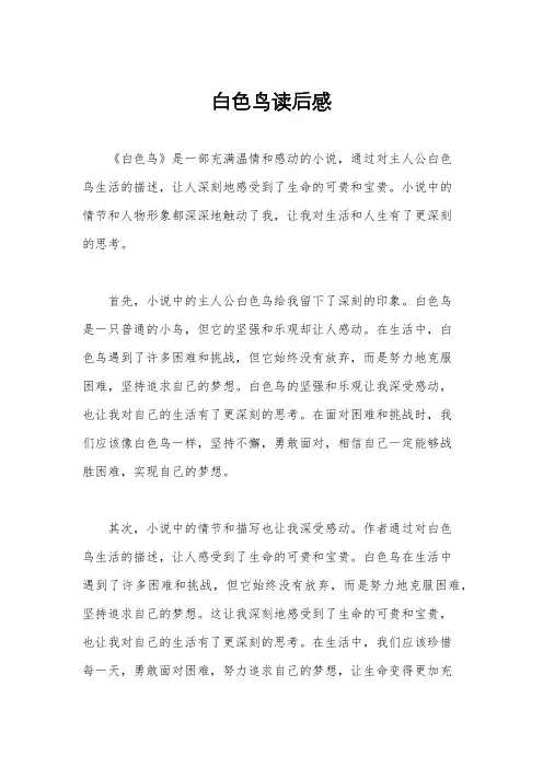 白色鸟读后感