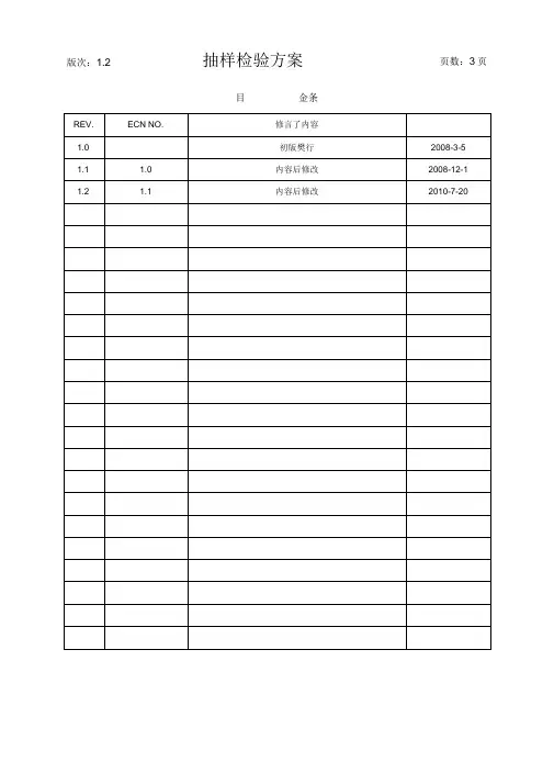 AOL抽样检验方案
