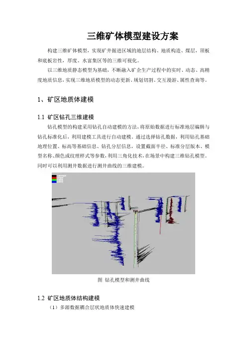 三维矿体模型建设方案