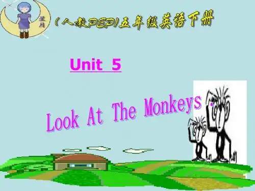 全国英语教师素养大赛一等奖课件人教PEP版英语五下《unit 5 look at the monkeys》 PPT课件之六