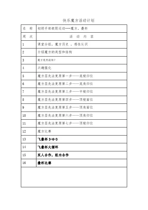 《魔方》教学设计