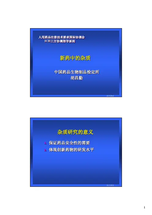 新药中的杂质