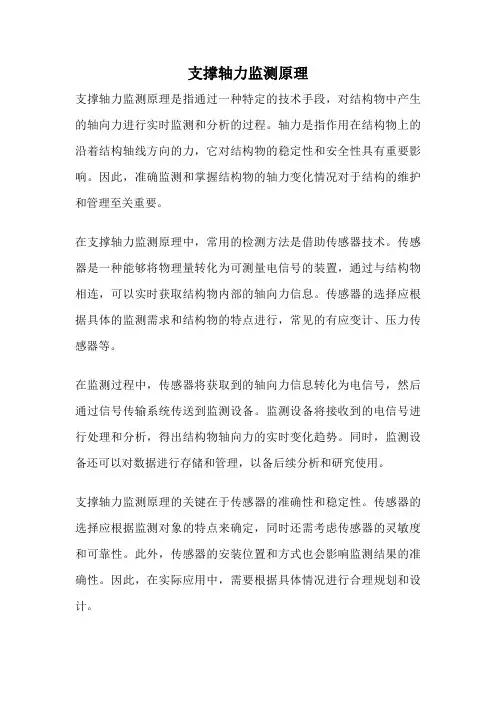 支撑轴力监测原理