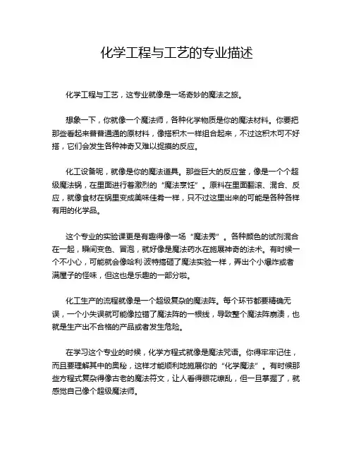 化学工程与工艺的专业描述