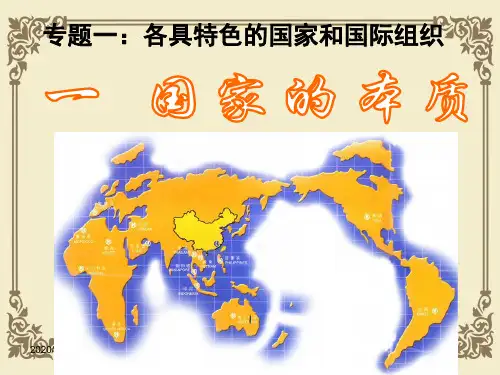 人教高中政治选修3 1.1国家的本质 课件 (共13张PPT)
