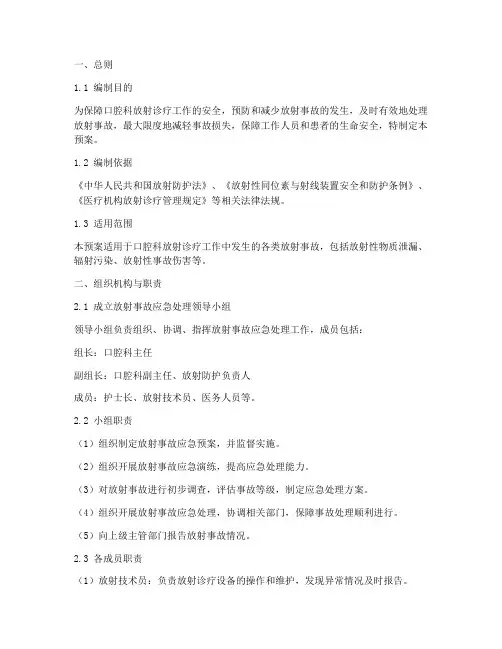 口腔科放射事故应急预案