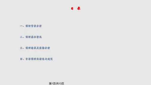 服装市场调研PPT课件