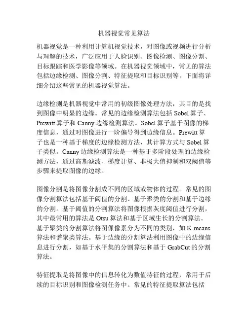 机器视觉常见算法