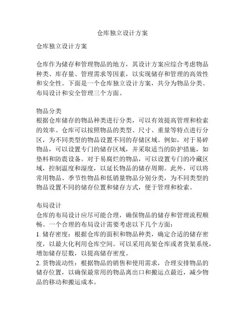 仓库独立设计方案