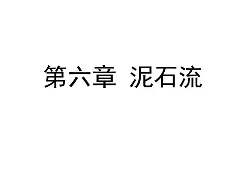 工程地质学基础讲义第六章泥石流