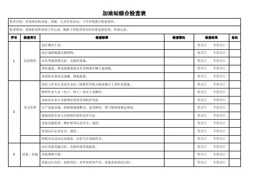 加油站综合检查表