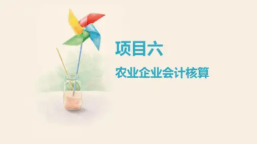 《行业会计比较(活页式教材)》电子教案 项目六  农业企业会计核算