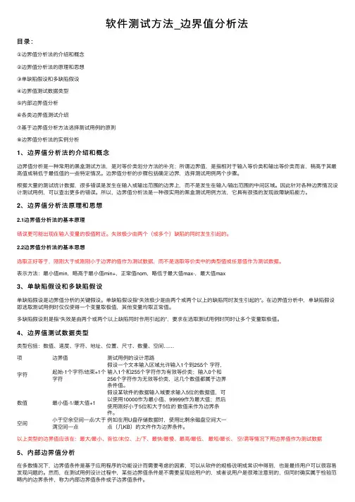 软件测试方法_边界值分析法
