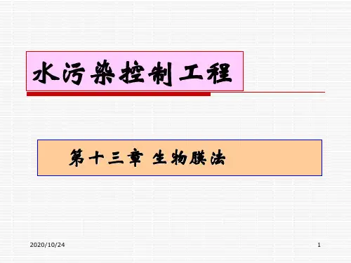 第十三章 生物膜法资料重点