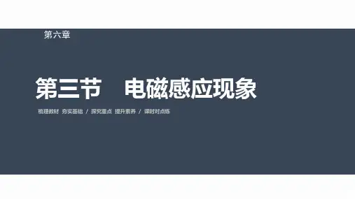 高中物理必修三第六章 第三节 电磁感应现象