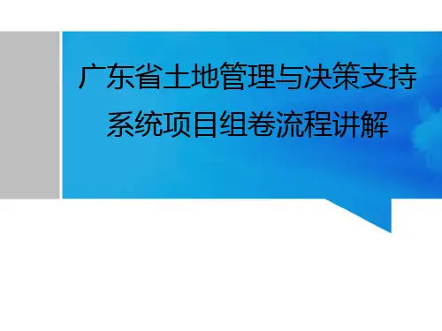 广东省土地管理与决策支持系统项目组卷流程讲解