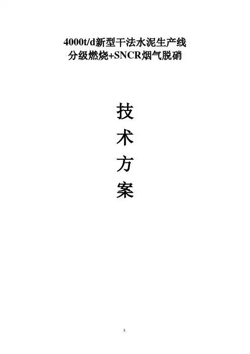 水泥行业脱硝分级燃烧技术 SNCR..