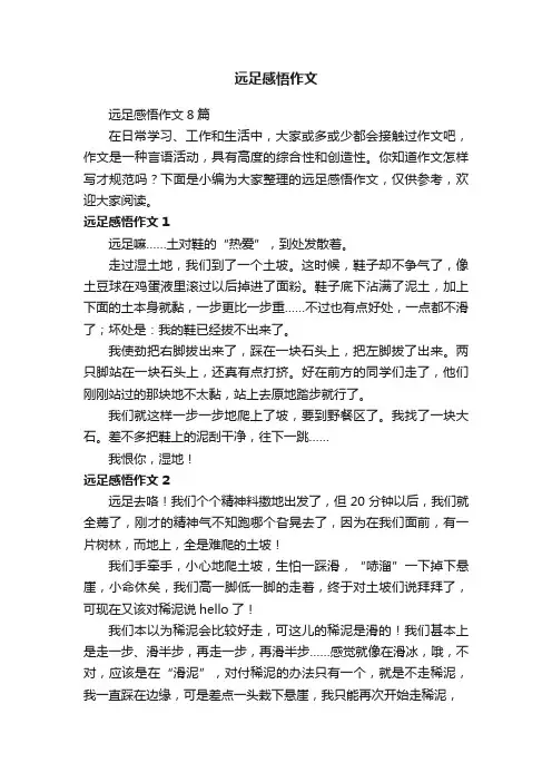 远足感悟作文8篇