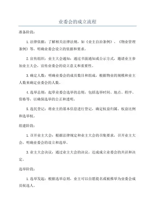 业委会的成立流程