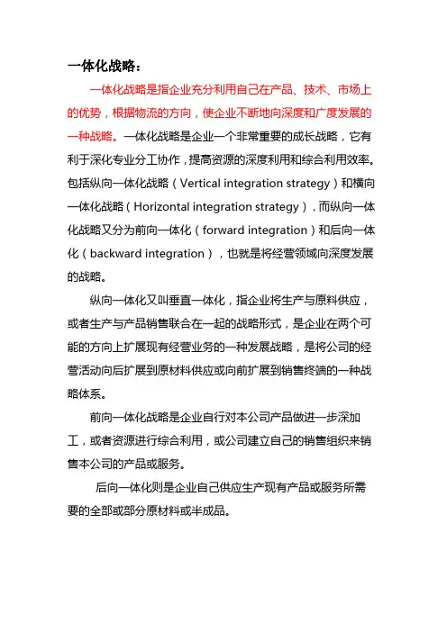 一体化战略