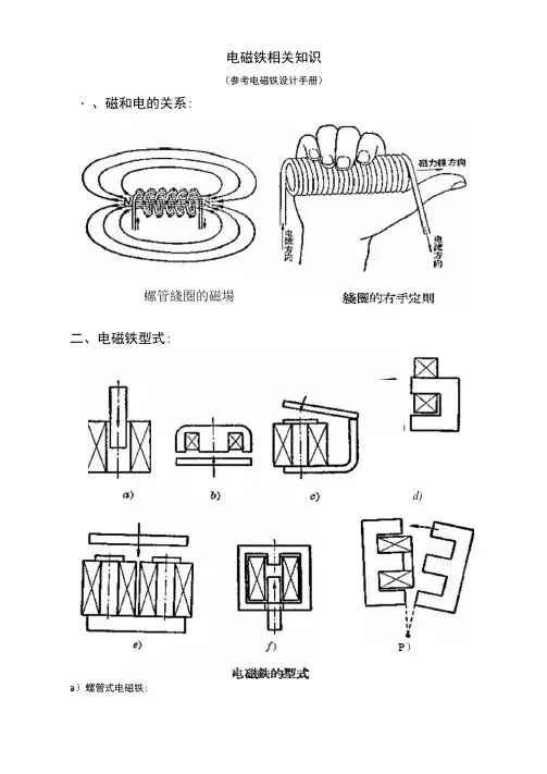 电磁铁吸力计算
