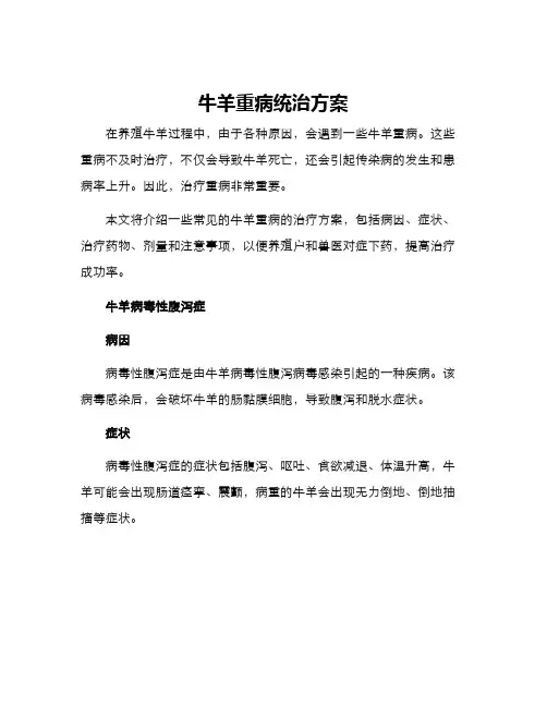 牛羊重病统治方案