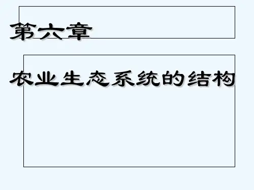 农业生态系统的结构 PPT
