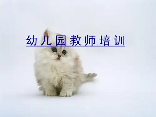 幼儿园教师培训PPT
