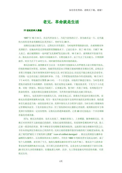 老兄.革命就是生活格瓦拉