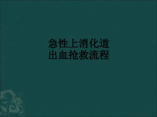 急性上消化道出血抢救流程ppt课件