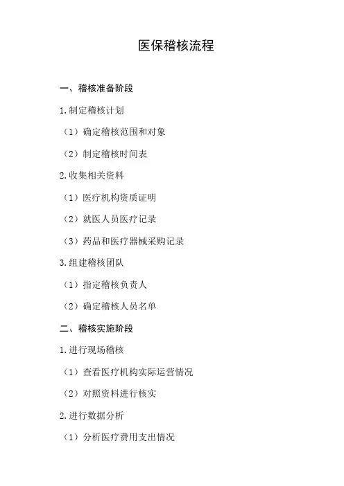 医保稽核流程
