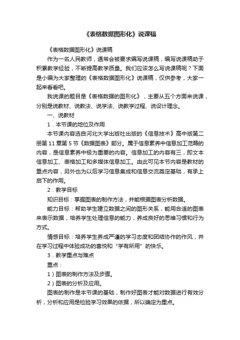 《表格数据图形化》说课稿