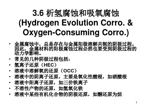 36 析氢腐蚀和吸氧腐蚀