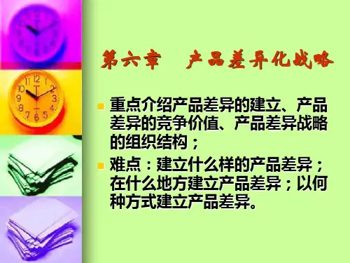 产品差异化战略模板