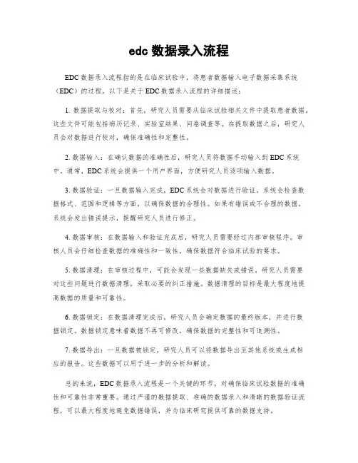 edc数据录入流程