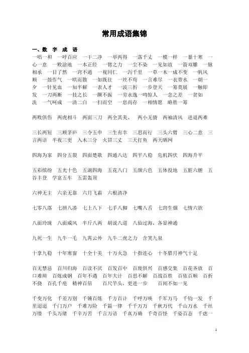 常用成语集锦.doc