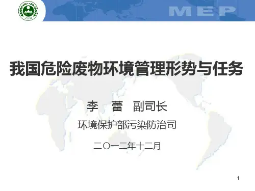 我国危险废物环境管理形势与任务(ppt 53页)