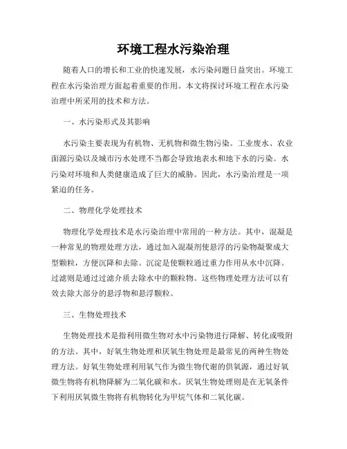 环境工程水污染治理