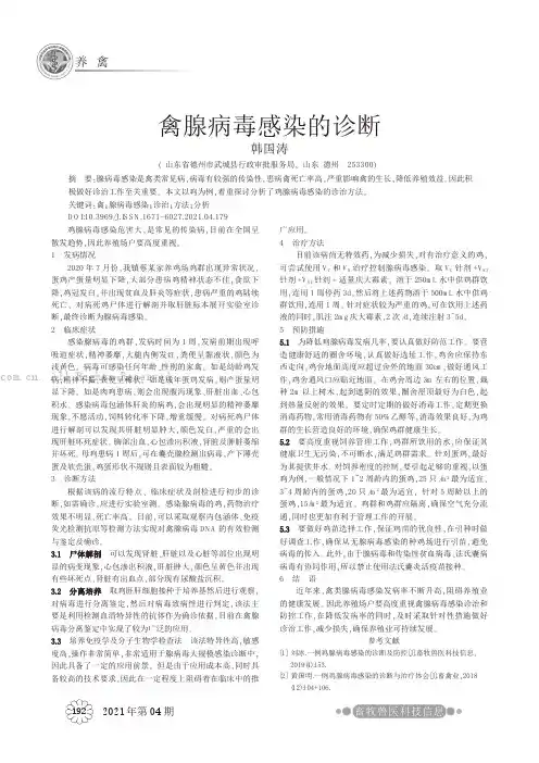禽腺病毒感染的诊断